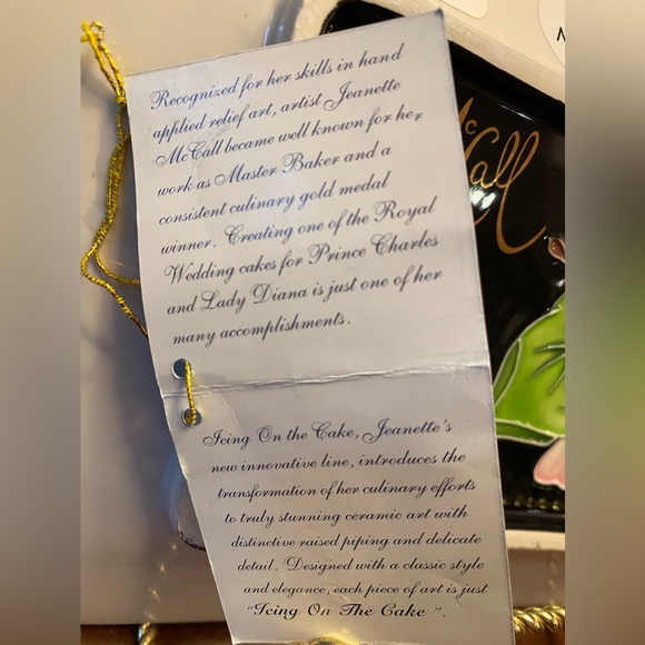 Set Of 2 NWT Vintage 2004 Blue Sky Apple And Apple Blossom 3D Ceramic Dish - Picture 11 of 12